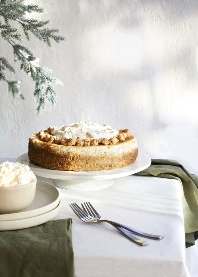 gluten free eggnog cheesecake salted sunday cheesecake, tarts + pies