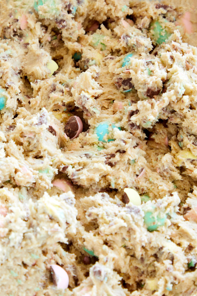 the cookie dough for gluten free mini egg cookies