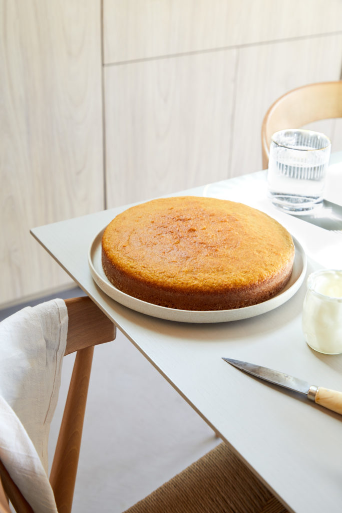 olive oil, orange + polenta cake